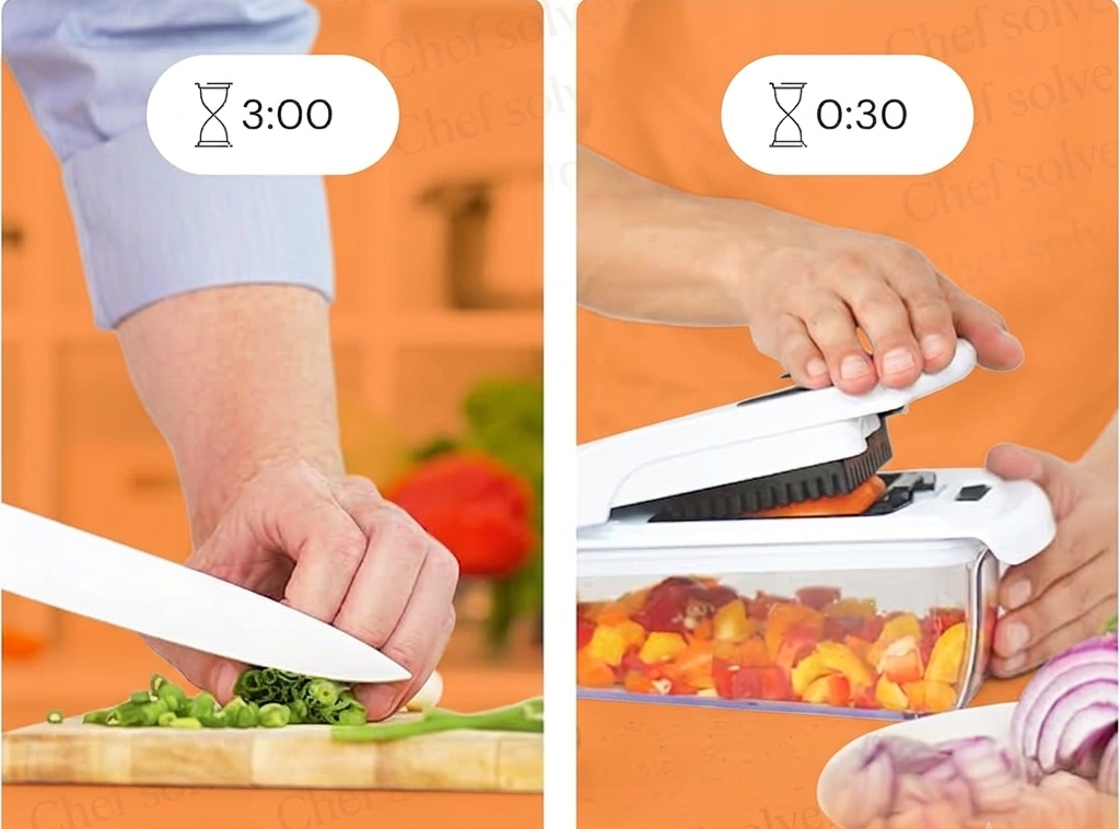 4 in 1 Chopper and Spiralizer - Food Chopper