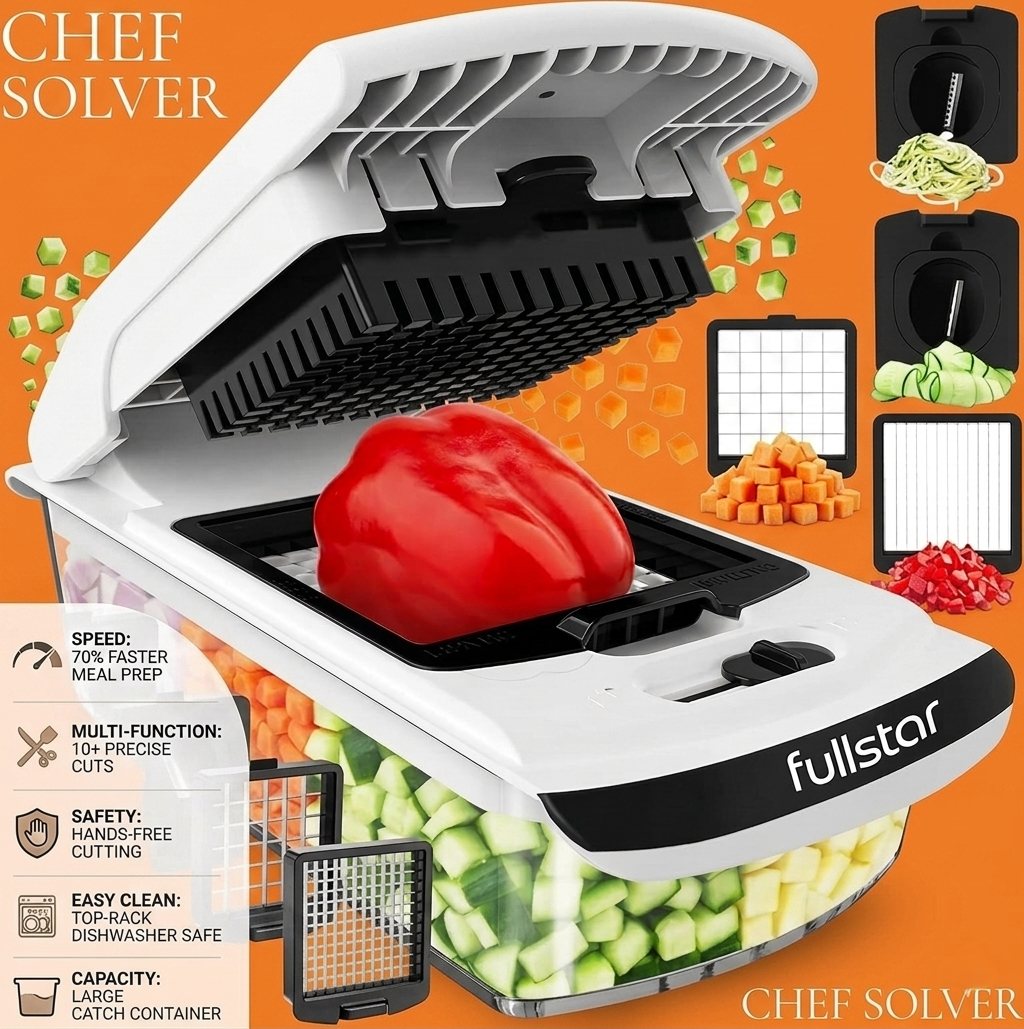 4 in 1 Chopper and Spiralizer - Food Chopper